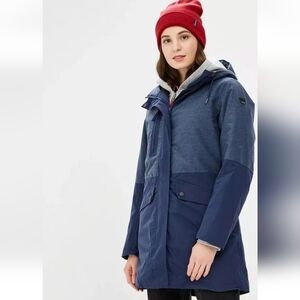 Helly Hansen Womens Coat Winter Parka Senja Grey Neutral Snow Ski Outdoor Small